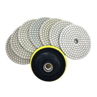 SHENGG 7-Piece 100 mm (4 in) Flexible Wet Polishing Pad Set