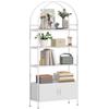 HOMCOM Arched Storage Shelf 80 x 30 x 187 cm, White view 1