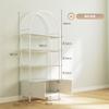 HOMCOM Arched Storage Shelf 80 x 30 x 187 cm, White view 3