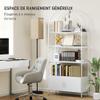 HOMCOM Arched Storage Shelf 80 x 30 x 187 cm, White view 4
