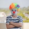 Funny Rainbow Clown Wig for Theme Parties view 4
