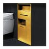 Gold-Tone Stainless Steel Shower Shelf, 78 x 30 x 14 cm view 1