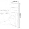 Gold-Tone Stainless Steel Shower Shelf, 78 x 30 x 14 cm view 2