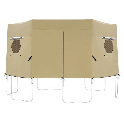 Heavy-Duty Sun Shade Cover for Trampolines, Tear-Resistant, Foldable, UV-Resistant, All-Weather