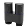 BONKZEBU 1-In-2-Out Metal Dual-Control Angle Valve for Bathroom, Toilet, and Balcony, Copper (Black) view 1