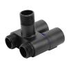 BONKZEBU 1-In-2-Out Metal Dual-Control Angle Valve for Bathroom, Toilet, and Balcony, Copper (Black) view 2