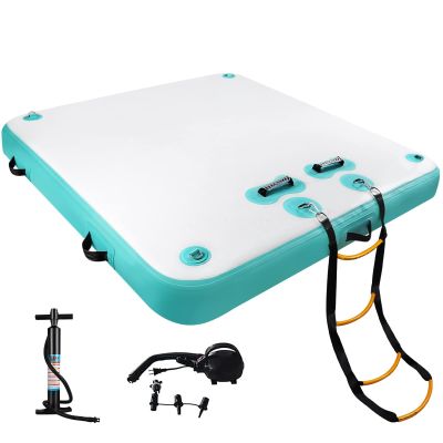 PVC Inflatable Floating Platform for Multiple People, Non-Slip Floating Mat for Lake, Boat, Island or Pool