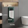 Commercial Ceramic Urinal, Wall-Mounted Sensor Urinal for Men with Splash Guard and Open Access Panel, Built-In Toilet for Hotels, Malls, Airports (Green) view 2