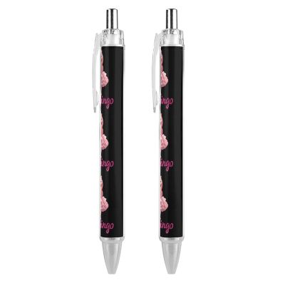 Oudrspo Flamingo in a Dress Retractable Ballpoint Pen, Black Gel Ink