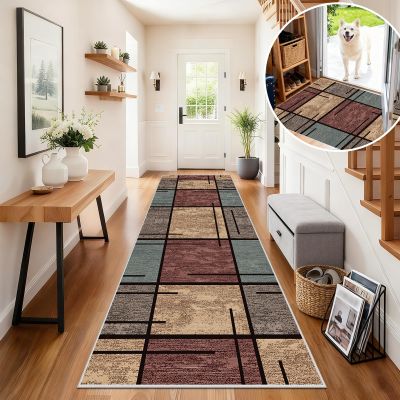 Fjhaeuo Washable Hallway Runner Rug, 60 x 260 cm