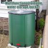 Portable 200 L Rainwater Storage Tank, Foldable Black Rain Barrel view 3
