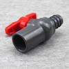 Full-Port PVC Ball Valve with Clamp-Sleeve Socket, 25 x 32 mm / Pagoda Barb, 16–19–22 mm view 2