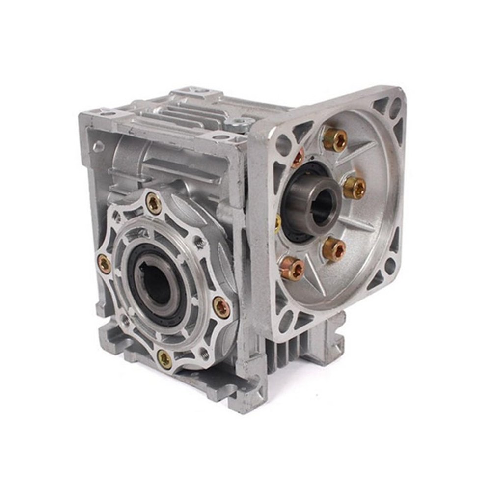 RV030 Worm Gear Reducer for 40W/60W/90W/120W, 90x90 Input Shaft 11mm, 4mm Key, 14mm Output Bore, Smooth-Running Gearbox (5)