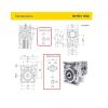 RV030 Worm Gear Reducer for 40W/60W/90W/120W, 90x90 Input Shaft 11mm, 4mm Key, 14mm Output Bore, Smooth-Running Gearbox (5) view 4