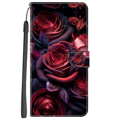 YKTO Red Rose Wallet Case for Huawei Y9 Prime 2019 with Wrist Strap