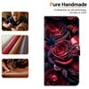 YKTO Red Rose Wallet Case for Huawei Y9 Prime 2019 with Wrist Strap view 2
