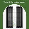 PINGSANL Sheer Grommet Curtains, 270 x 220 cm, Black view 2