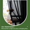 PINGSANL Sheer Grommet Curtains, 270 x 220 cm, Black view 3