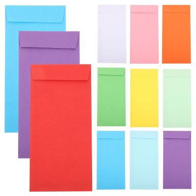 JOINPAYA 120 Budget Envelopes, Colored Paper, 6.7 x 3.5 in, Self-Adhesive, for Cash, Tips, Checks, Tickets, and Money-Saving Challenges