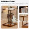 Brown Long Acrylic Display Case for Mahjong Tiles and Mini Figures, Dustproof, with Seamless Alloy Frame (45 x 30 x 20 cm / 18 x 12 x 8 in) view 2
