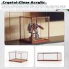 Brown Long Acrylic Display Case for Mahjong Tiles and Mini Figures, Dustproof, with Seamless Alloy Frame (45 x 30 x 20 cm / 18 x 12 x 8 in) view 3