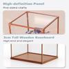 Brown Long Acrylic Display Case for Mahjong Tiles and Mini Figures, Dustproof, with Seamless Alloy Frame (45 x 30 x 20 cm / 18 x 12 x 8 in) view 4