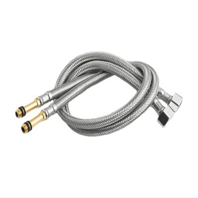 Stainless Steel Braided Hose, 2-Pack, 60 cm, G1/2, Silver