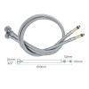 Stainless Steel Braided Hose, 2-Pack, 60 cm, G1/2, Silver view 2