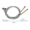 Stainless Steel Braided Hose, 2-Pack, 60 cm, G1/2, Silver view 3