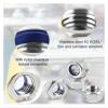 1–25 pcs 304 Stainless Steel Hex Lock Nuts with Nylon Insert, M2.5–M14 (M10 × 5 Pieces) view 4
