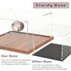 Extra-Long Acrylic Rugby Ball Display Case with Wooden Base, Easy to Install (40 x 25 x 35 cm / 16 x 10 x 14 in) view 2