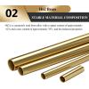 H62 Brass Hollow Tube, 35 mm OD × 2.5 mm Wall × 500 mm view 3