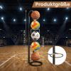 5-Tier Ball Storage Rack, Freestanding Metal Ball Holder view 2