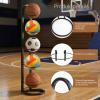5-Tier Ball Storage Rack, Freestanding Metal Ball Holder view 3