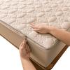 Quilted Zippered Mattress Protector, Beige, 180 x 210 x 18 cm view 1