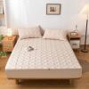 Quilted Zippered Mattress Protector, Beige, 180 x 210 x 18 cm view 2