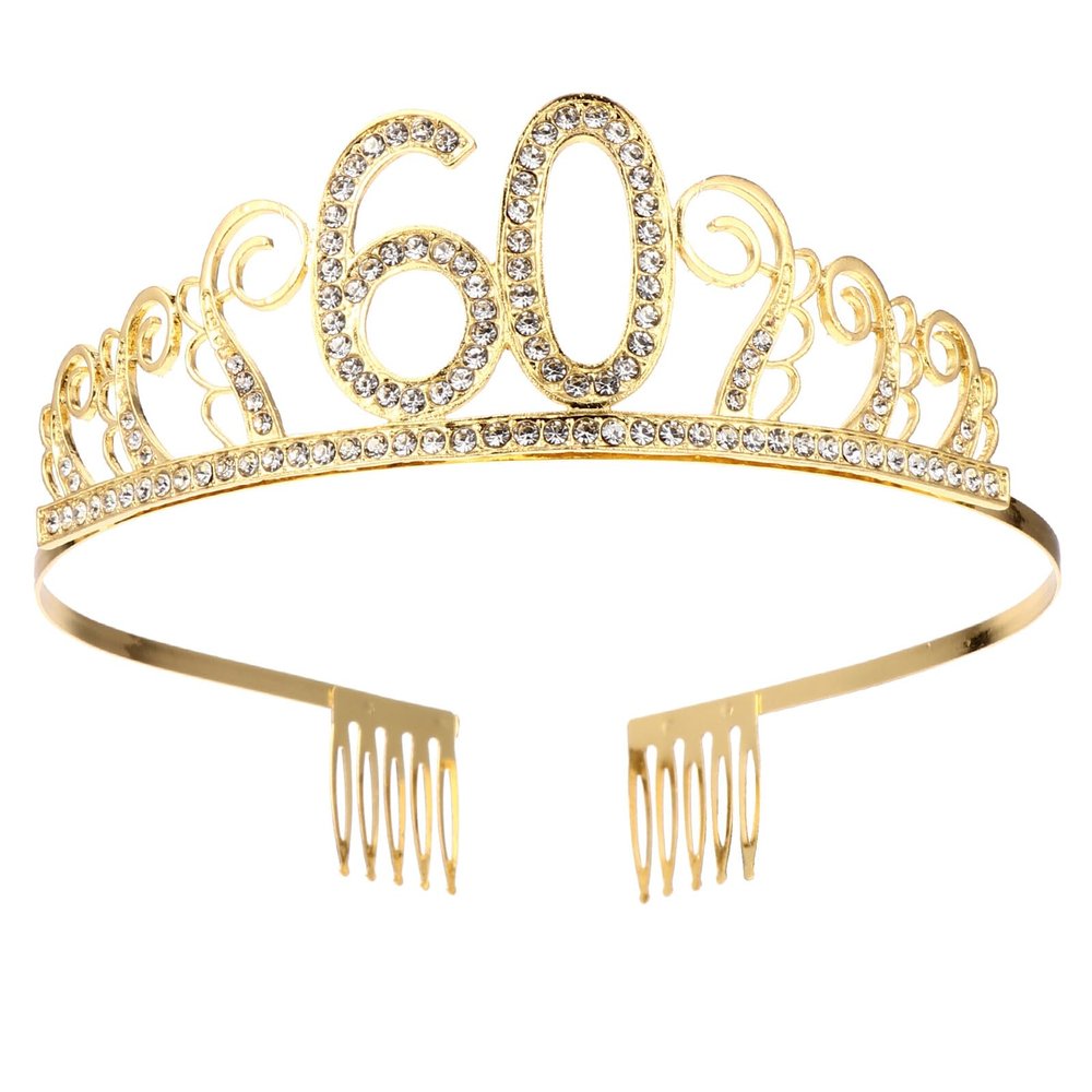 Birthday Crown for Women with Rhinestones, Elegant Headpiece
