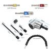 NDNCZDHC 18-Piece Flexible Drill Extension Set with 105-Degree Right-Angle Adapter and 1/2, 3/8, 1/4-Inch Hex Adapters view 2