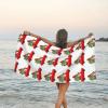 CHANGLEI Santa in a Car Microfiber Travel Towel, Ultra-Soft, Quick-Drying, with Carrying Pouch and Carabiner view 1