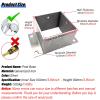 2-Pack Heavy-Duty Metal Fence Post Anchors, Galvanized Iron Brackets for Porch Railings and Fence Installation (100 x 80 mm) view 2