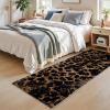 Black Gold Marble Rug Runner 80 x 400 cm, Cheetah Leopard Pattern view 4
