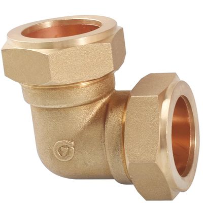 EKFBQBGW 8 mm Compression Union Tube OD 90° Elbow Brass Pipe Fitting Coupler for Air Conditioners