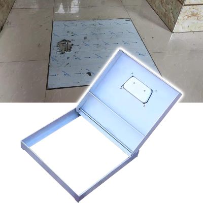 CHZDPP Stable Square Metal Inspection Covers with Handle, Heavy-Duty Drainage Cover, 31/41/51/61/71/81 cm (18 x 18 x 2 in / 46 x 46 x 5 cm)