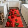 Siunwdiy Red 3D Rose Pattern Runner Rug, Non-Slip, Washable, 80 x 250 cm view 3