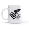 LAYEHDF Novelty Tea or Coffee Mug, Audiocassette Rock 'n' Roll Wings Sickers, 11 oz/320 ml view 1