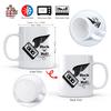 LAYEHDF Novelty Tea or Coffee Mug, Audiocassette Rock 'n' Roll Wings Sickers, 11 oz/320 ml view 2