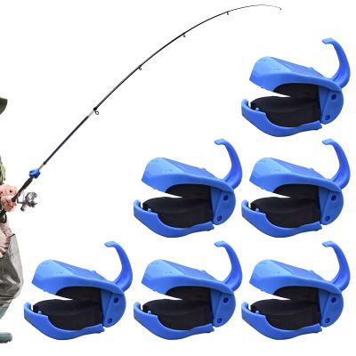 Generic Fishing Rod Holder Clips, 6-Pack, Portable, Reusable, Non-Slip