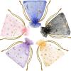 100 Organza Gift Bags for Filling, Jewelry Pouches, Tulle Bags, Wedding Gift Bags (11,13 x 18 cm) view 3