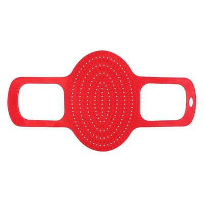 Kivivaka Silicone Air Fryer Liner and Turkey Sling Lifter for Ovens and Pressure Cookers, Heat-Resistant, Red