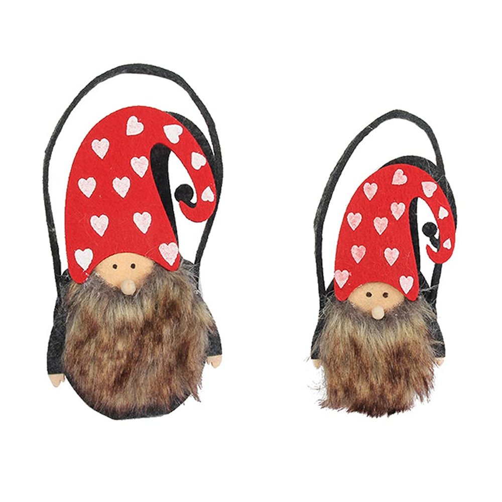 Ljmyy 2-Pack Christmas Basket with Handle, Funny Beard Storage Bag